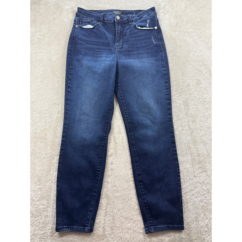 Judy Blue Womens Slim Straight JB8114DK Dark Wash Jeans 5/27 Meas: 27x26